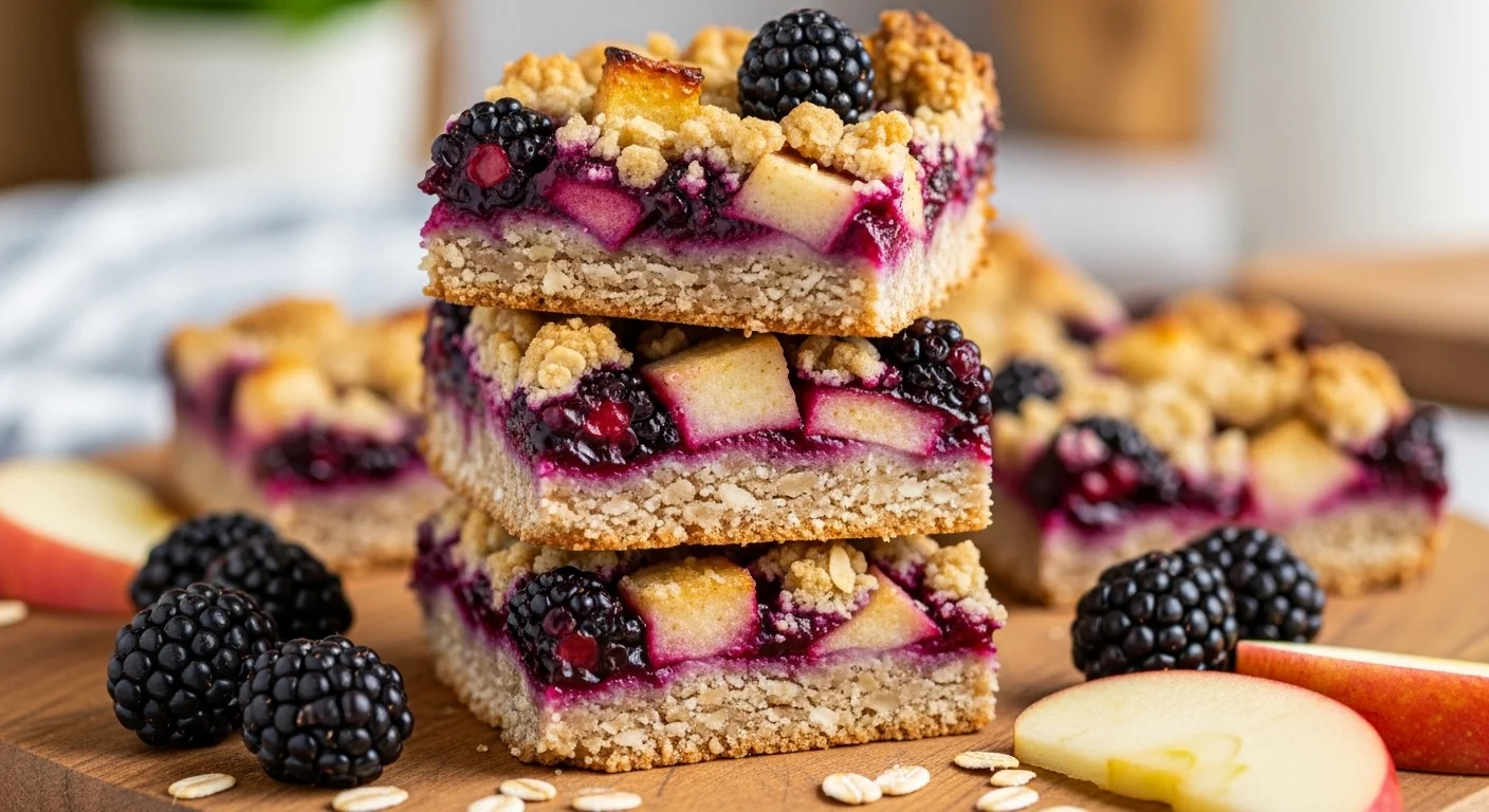 Apple Blackberry Oat Bars