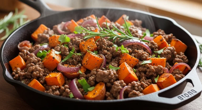 Beef Sweet Potato Skillet