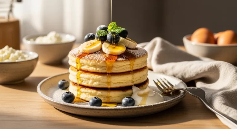 Flour-less Cottage Cheese Pancakes