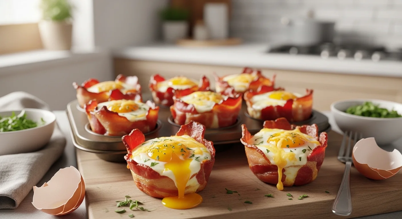 Keto Bacon and Egg Breakfast Cups
