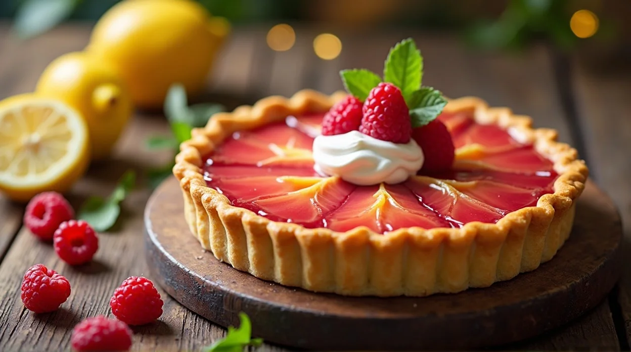 Lemon Raspberry Pie