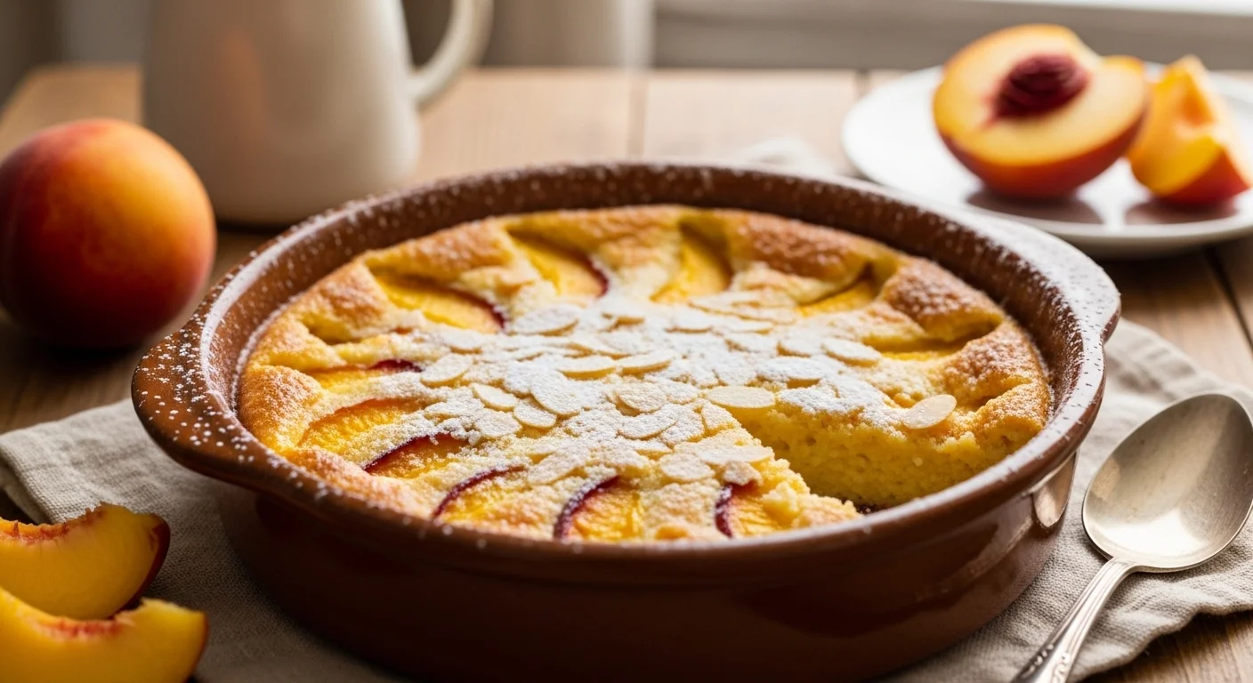 Peach Almond Clafoutis