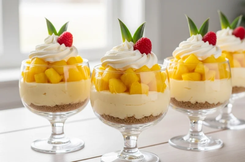 Pineapple Cheesecake Parfaits
