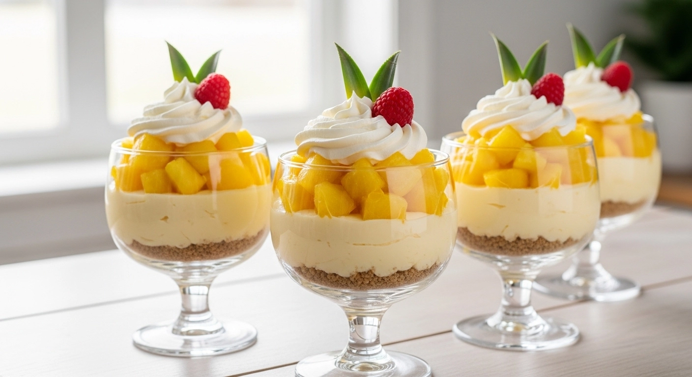 Pineapple Cheesecake Parfaits