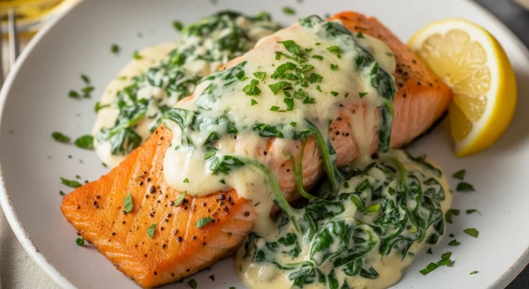 Spinach Parmesan Salmon
