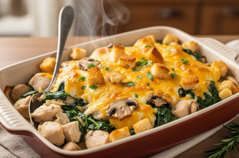pinach Mushroom Chicken Casserole