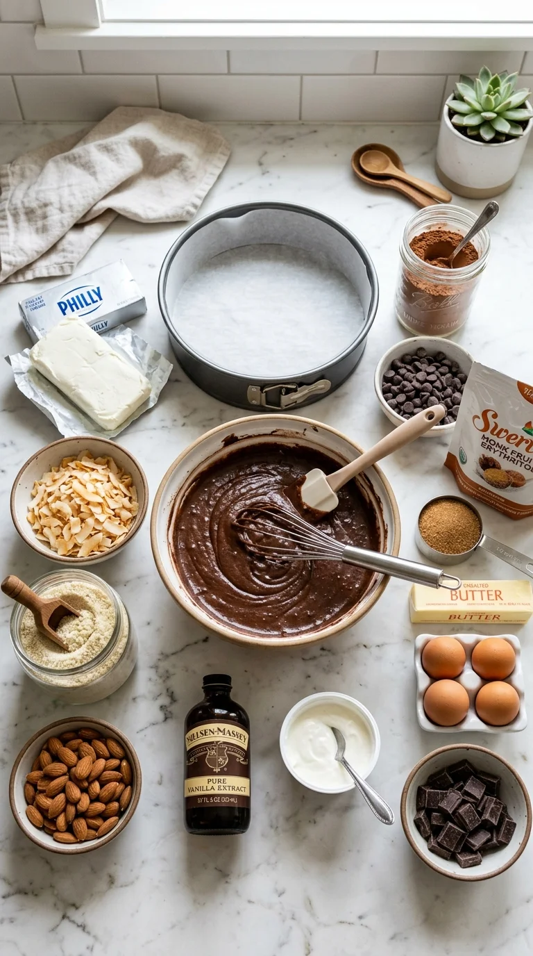 Almond Joy Keto Cheesecake Recipe cooking