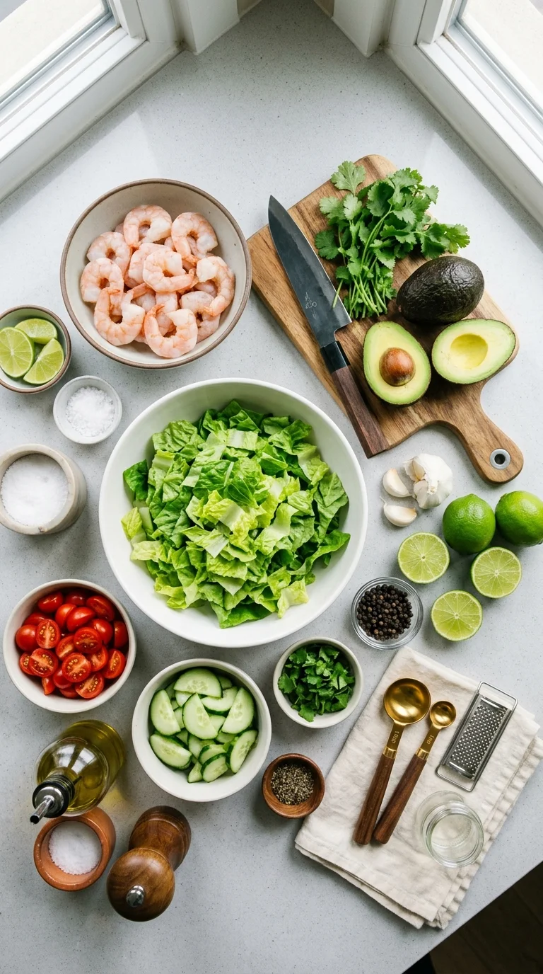 Avocado Lime Keto Shrimp Salad cooking