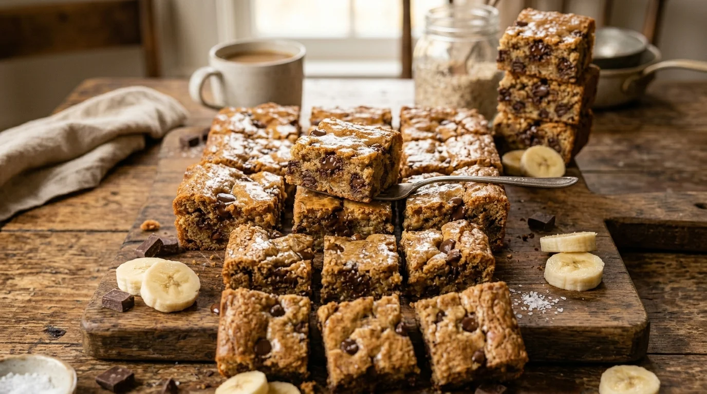 Banana Chocolate Chip Blondies Recipe