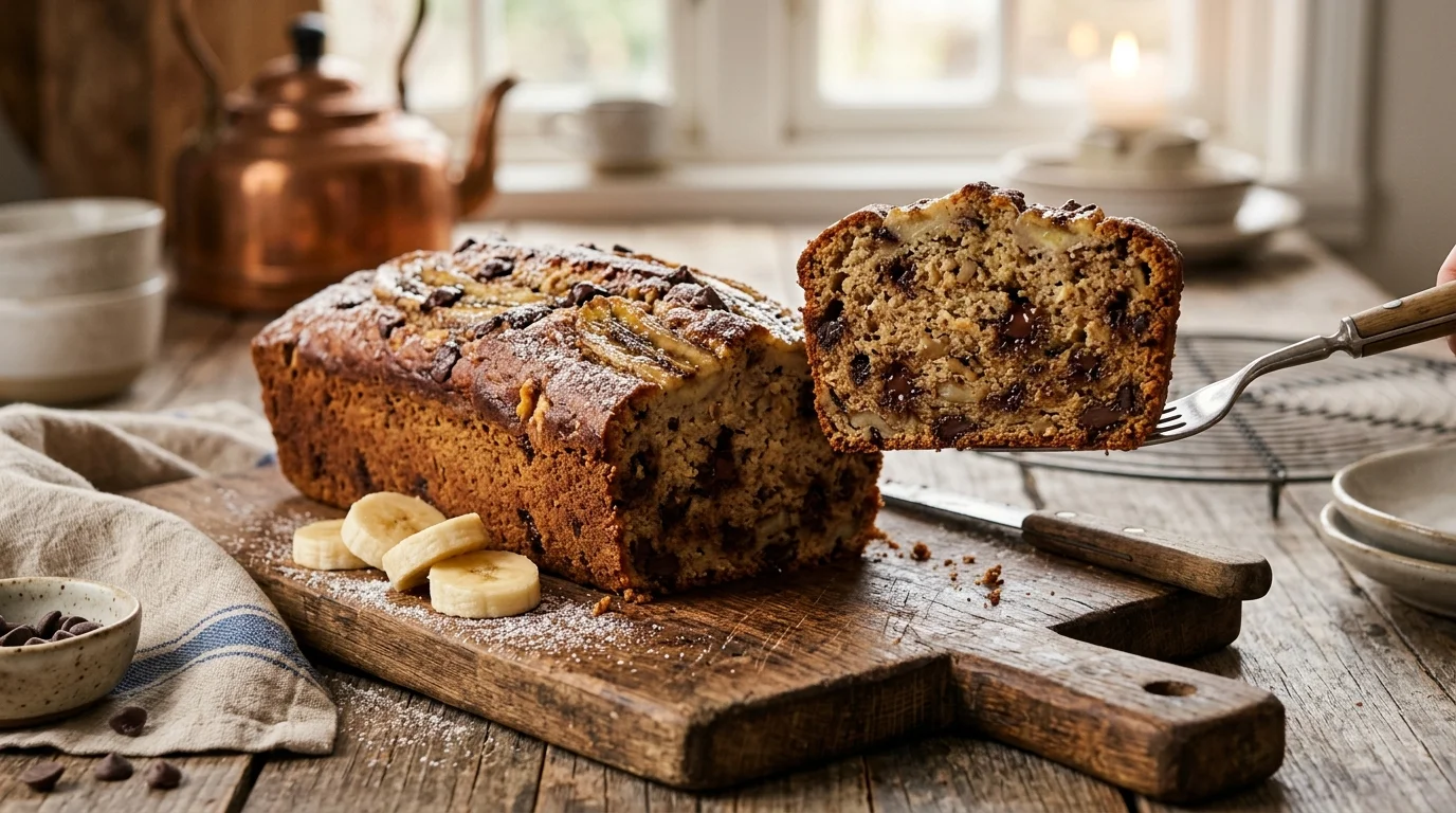 Banana Chocolate Chip Loaf Cake