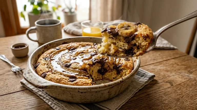 Banana Chocolate Chip Pancake Bake