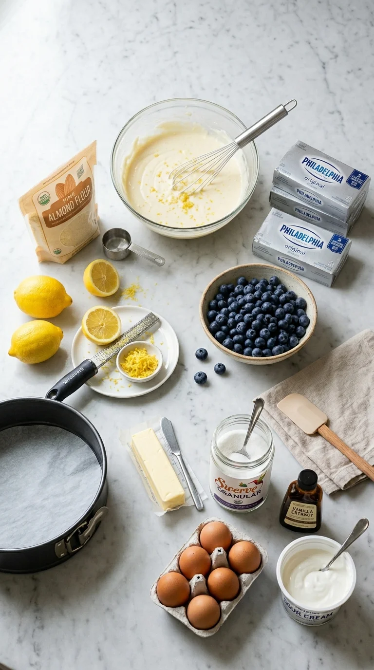 Blueberry Lemon Keto Cheesecake Recipe cooking