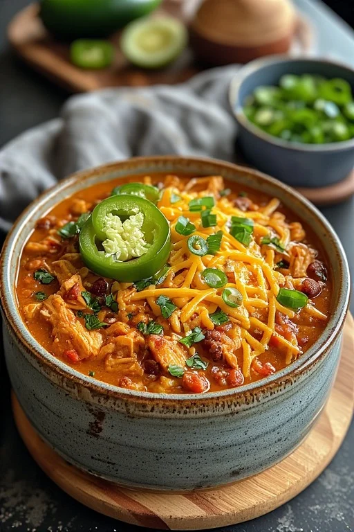 Buffalo Chicken Keto Chili Recipe looks