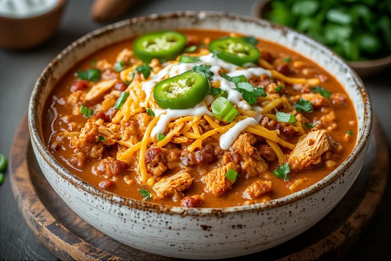 Buffalo Chicken Keto Chili Recipe