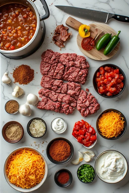 Cheesy Bacon Keto Chili Recipe cooking
