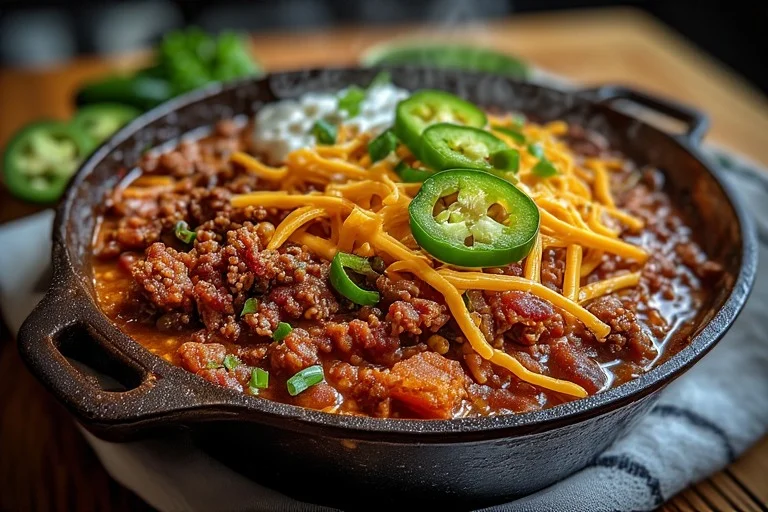 Cheesy Bacon Keto Chili Recipe