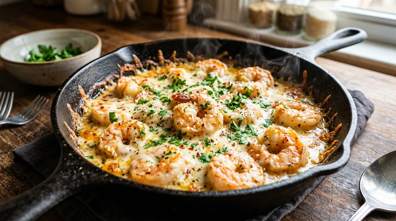 Cheesy Garlic Parmesan Keto Shrimp