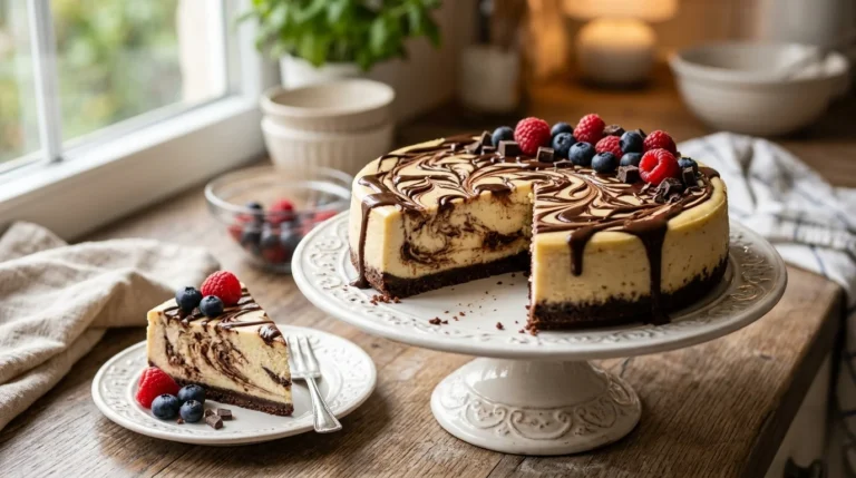 Chocolate Swirl Keto Cheesecake Recipe