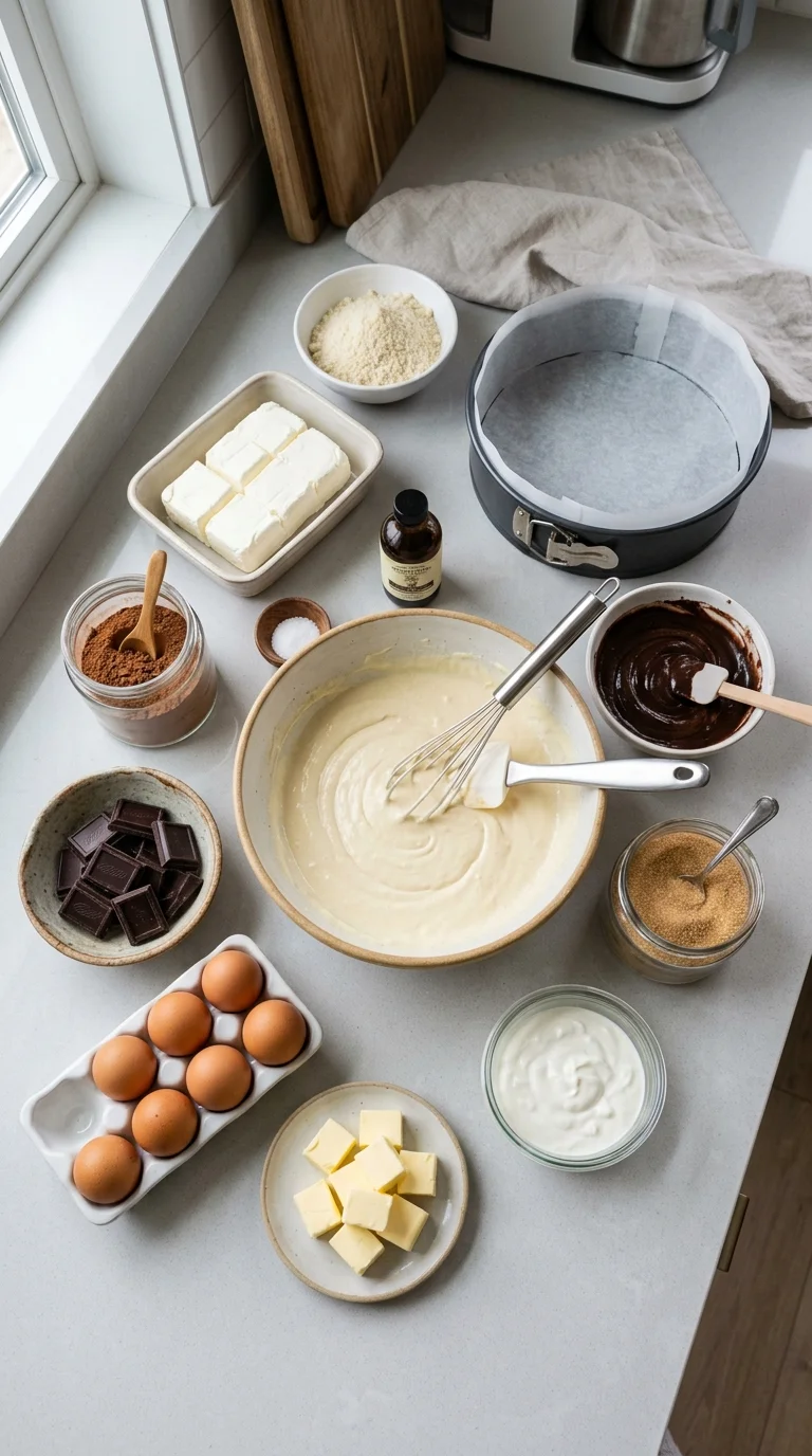 Chocolate Swirl Keto Cheesecake Recipe cooking