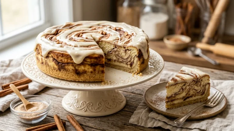 Cinnamon Roll Keto Cheesecake Recipe