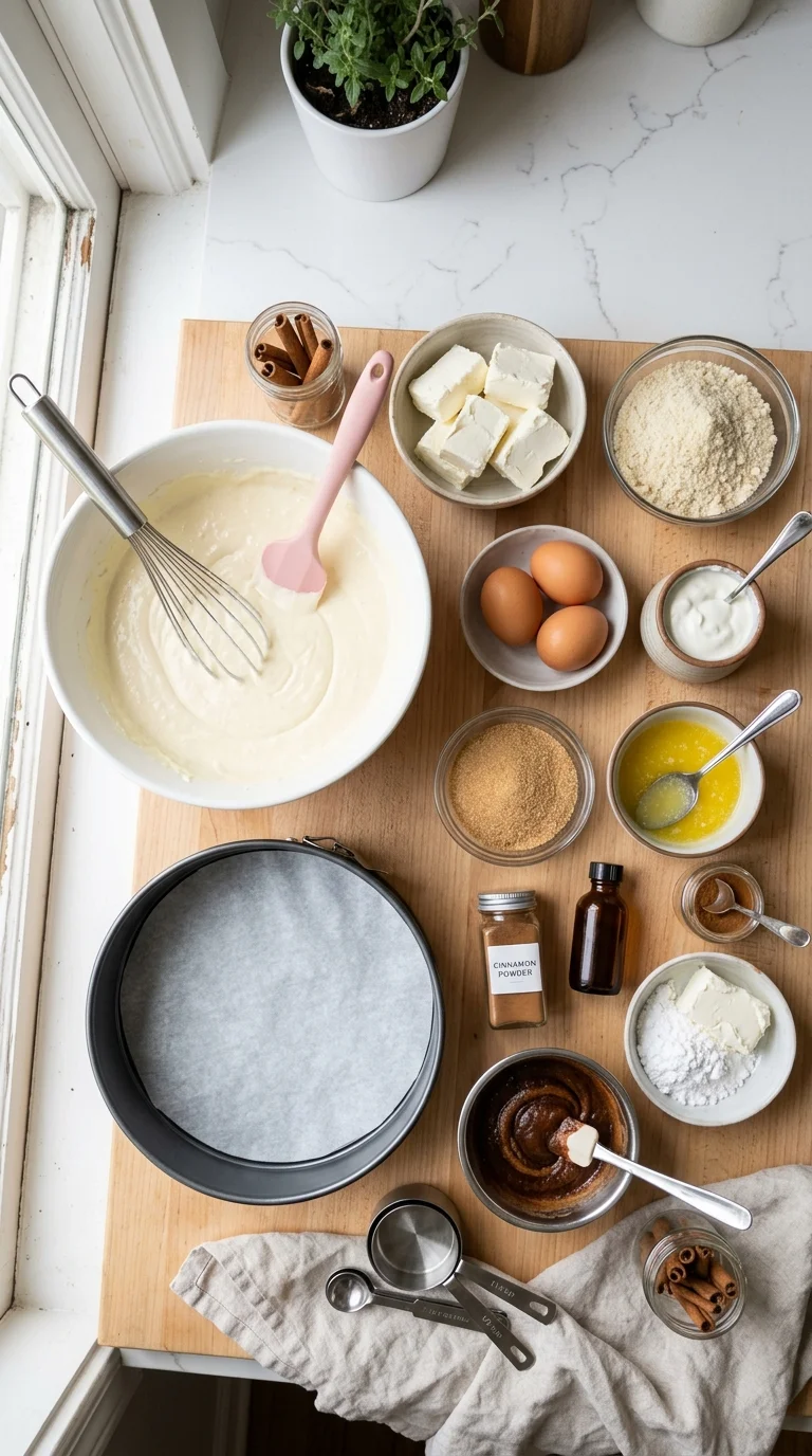 Cinnamon Roll Keto Cheesecake Recipe cooking