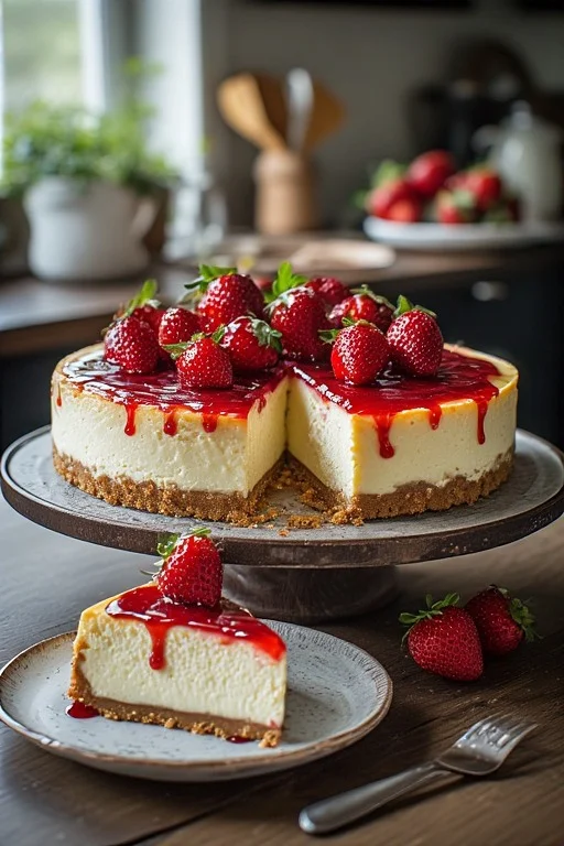 Classic New York Style Keto Cheesecake looks