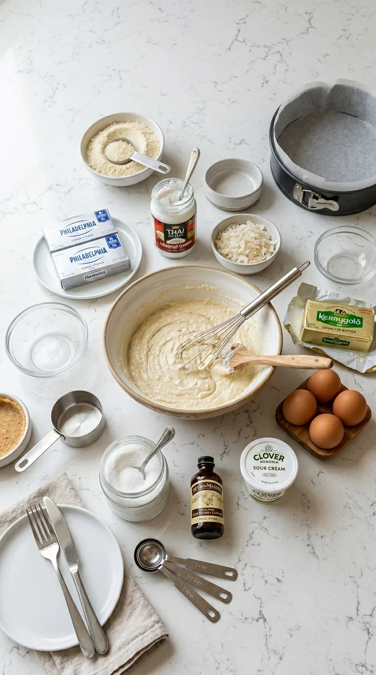 Coconut Cream Keto Cheesecake Recipe cooking