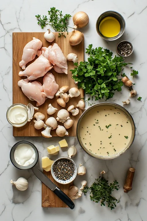 Creamy Keto Chicken and Mushroom Soup looks 1