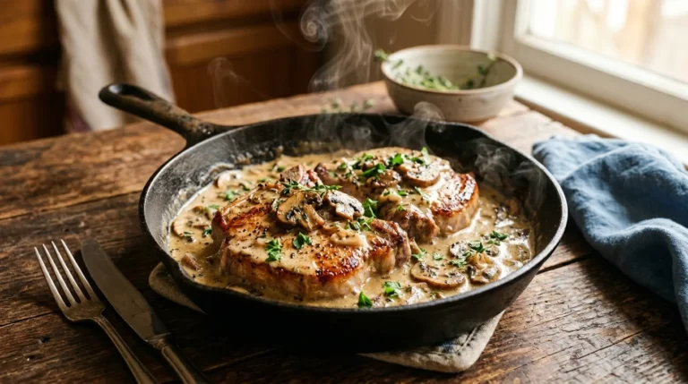 Creamy Mushroom Keto Pork Chops Recipe
