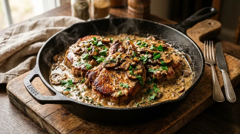 Creamy Mushroom Pork Chops Recipe 1