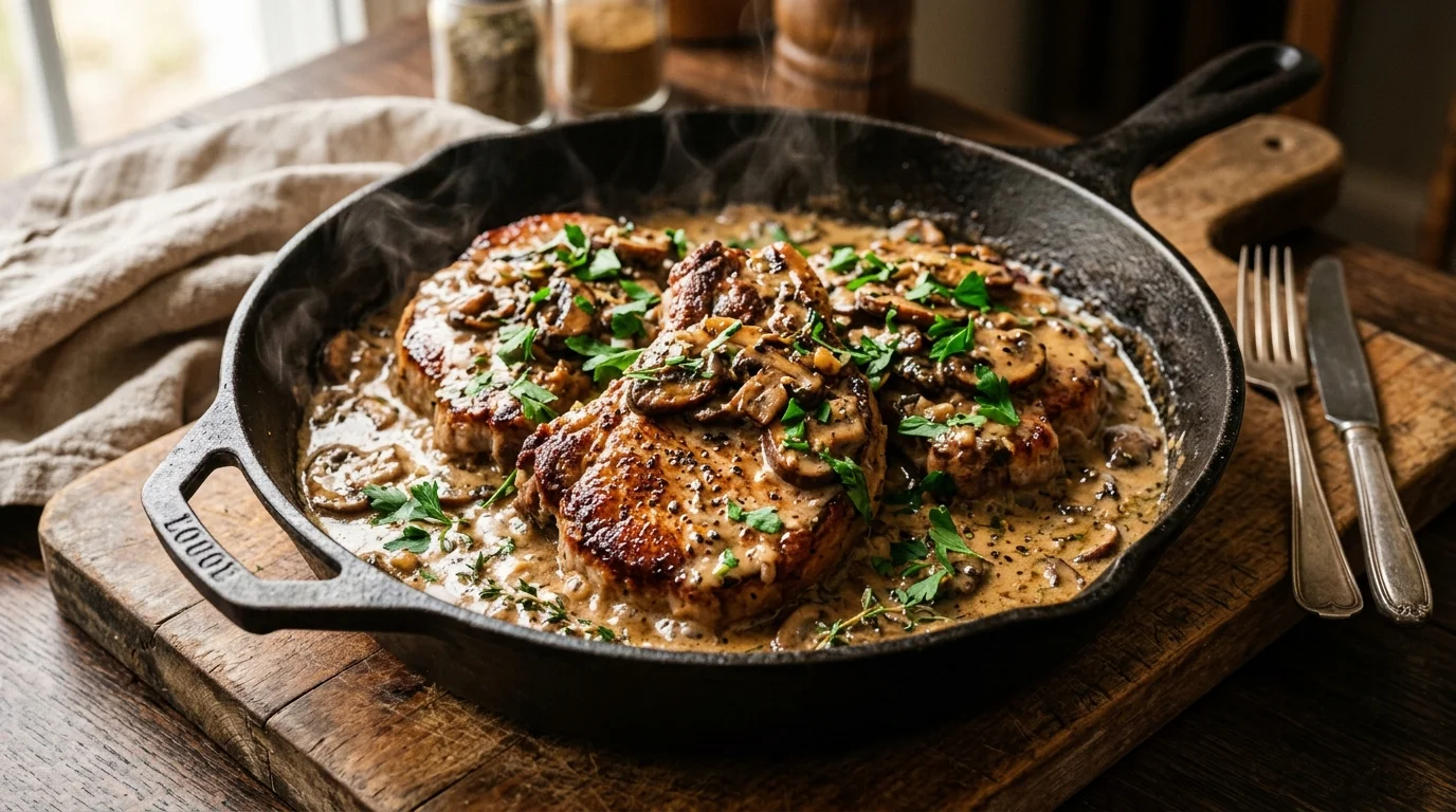 Creamy Mushroom Pork Chops Recipe 1