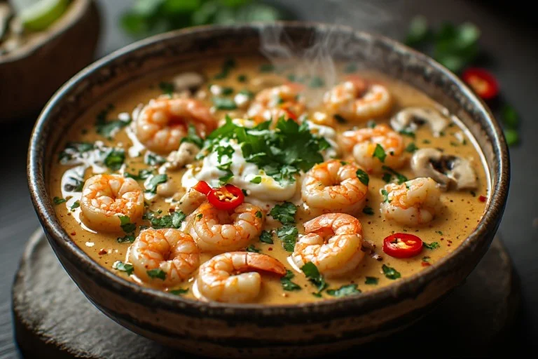 Creamy Shrimp and Coconut Soup Recipe