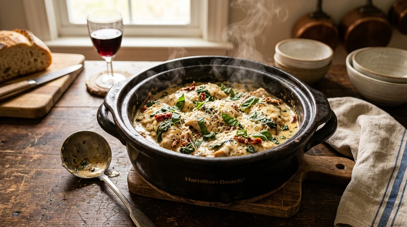 Crock Pot Creamy Tuscan Chicken Recipe