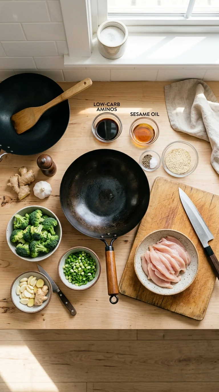Easy Keto Chinese Chicken and Broccoli cooking