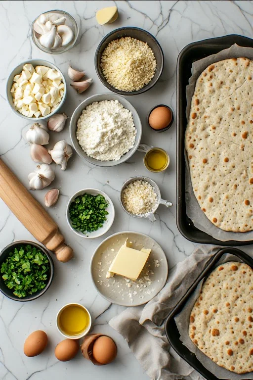 Easy Keto Garlic Flatbread Recipe 1