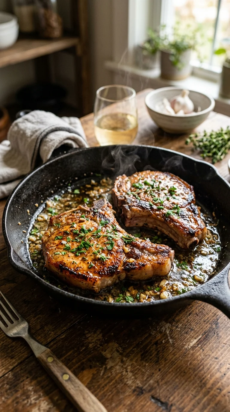 Garlic Butter Keto Pork Chops Recipe looks