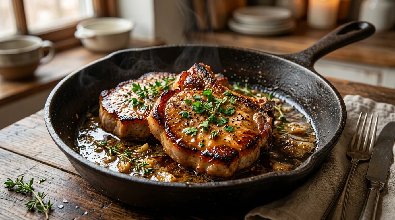 Garlic Butter Keto Pork Chops Recipe