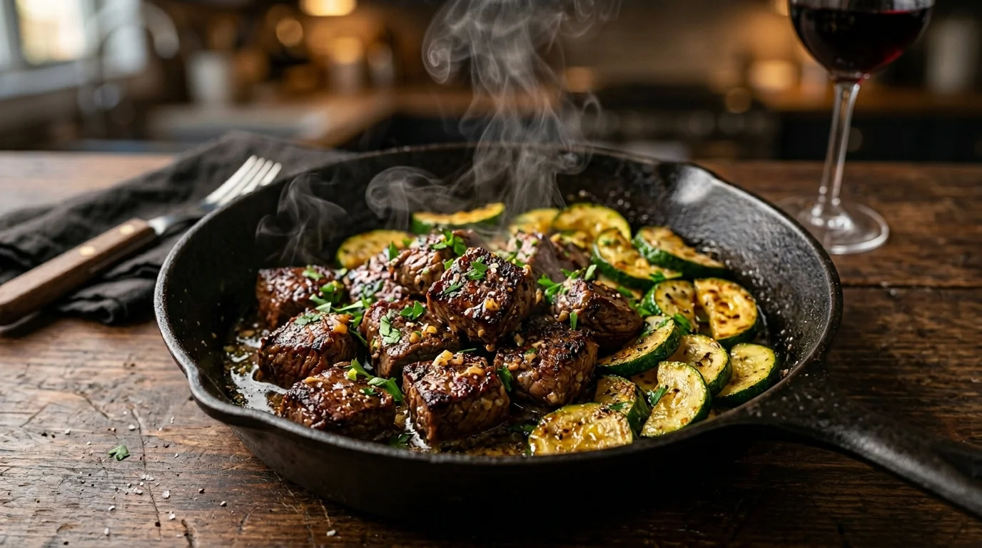 Garlic Butter Steak & Zucchini Delight (Low Carb) 1