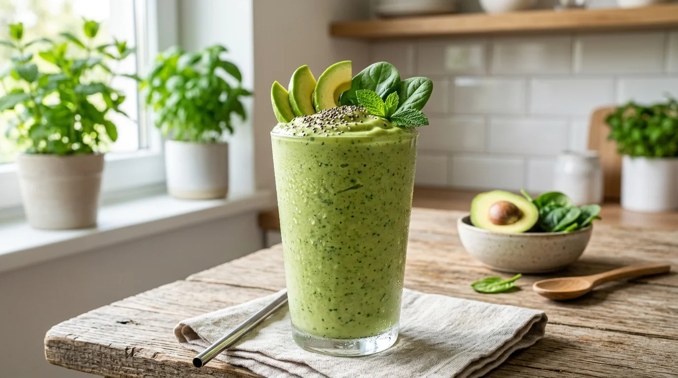 Healthy Avocado Green Smoothie (Keto-Friendly) 1