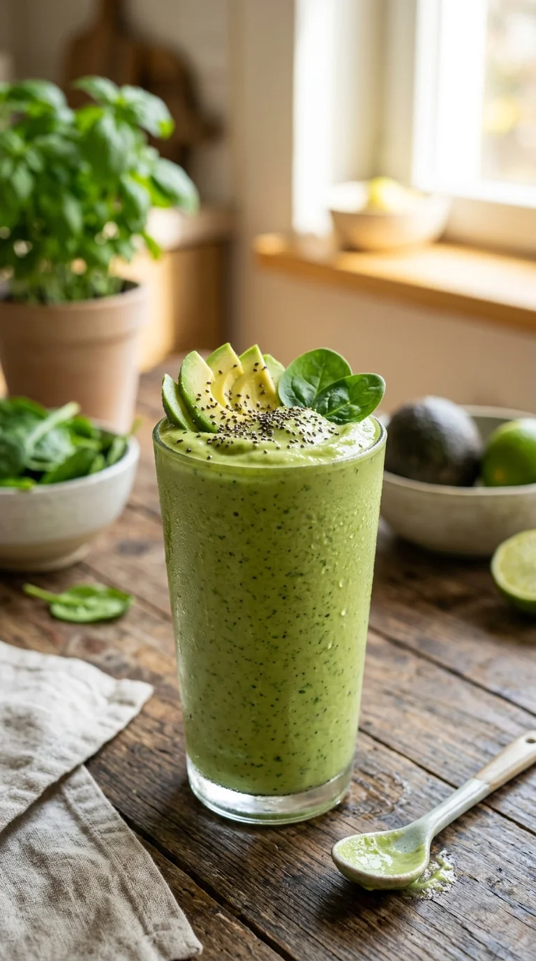 Healthy Avocado Green Smoothie (Keto-Friendly) looks 1