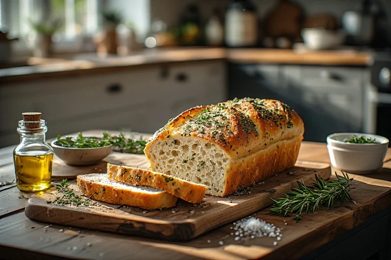 Herb & Olive Oil Keto Bread Recipe (2)