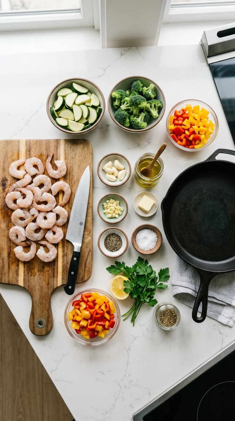 High-Protein Shrimp & Garlic Veggie Skillet 1