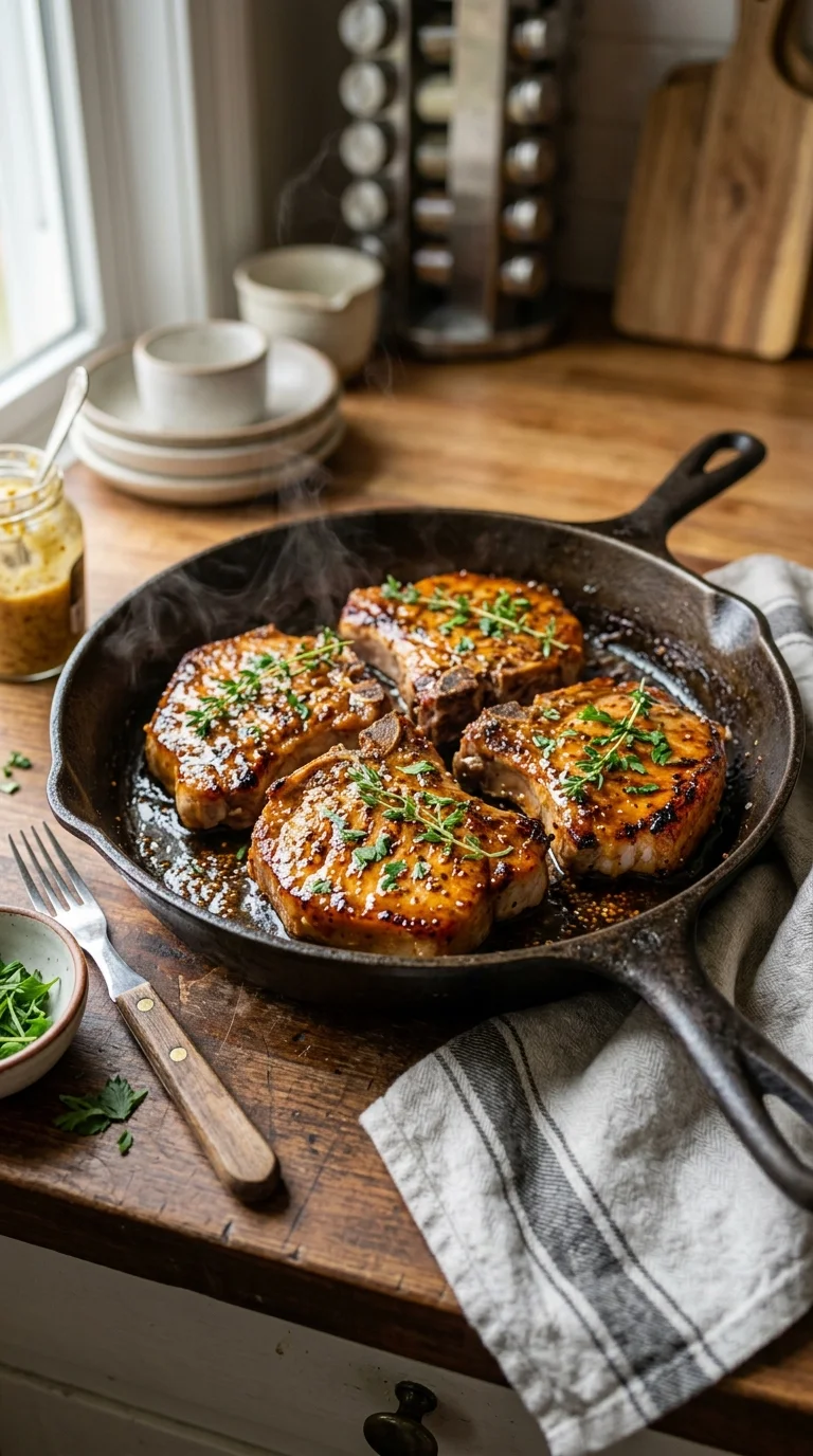 Honey Mustard (Keto-Friendly) Pork Chops looks