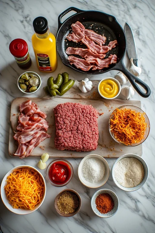 Keto Bacon Cheeseburger Skillet cooking