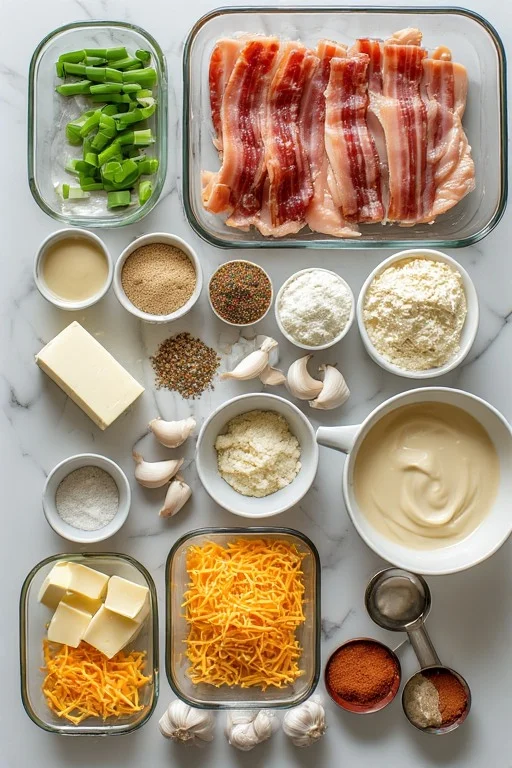 Keto Bacon Ranch Chicken Casserole cooking
