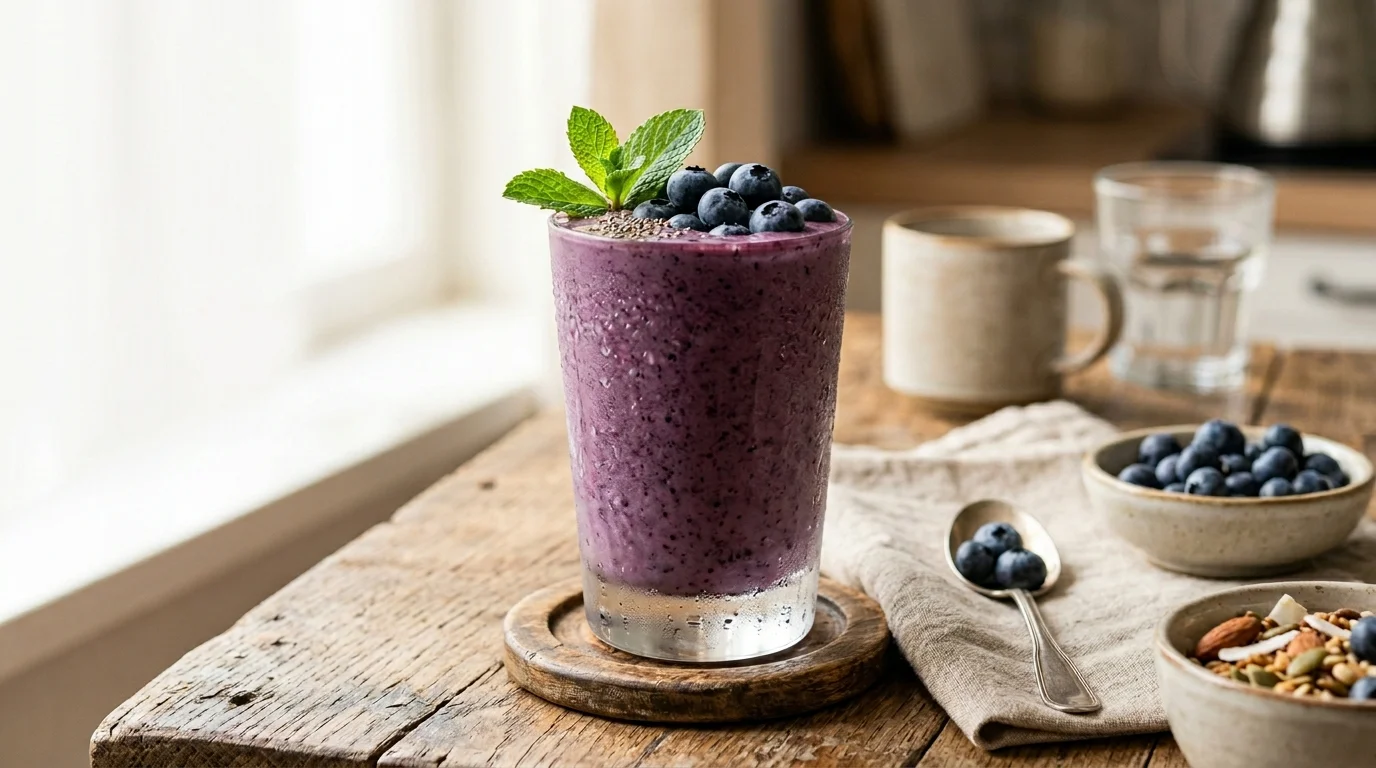 Keto Blueberry Smoothie (3 Ingredients)