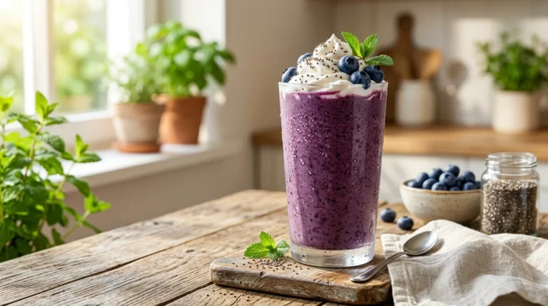 Keto Blueberry Smoothie for Stable Energy