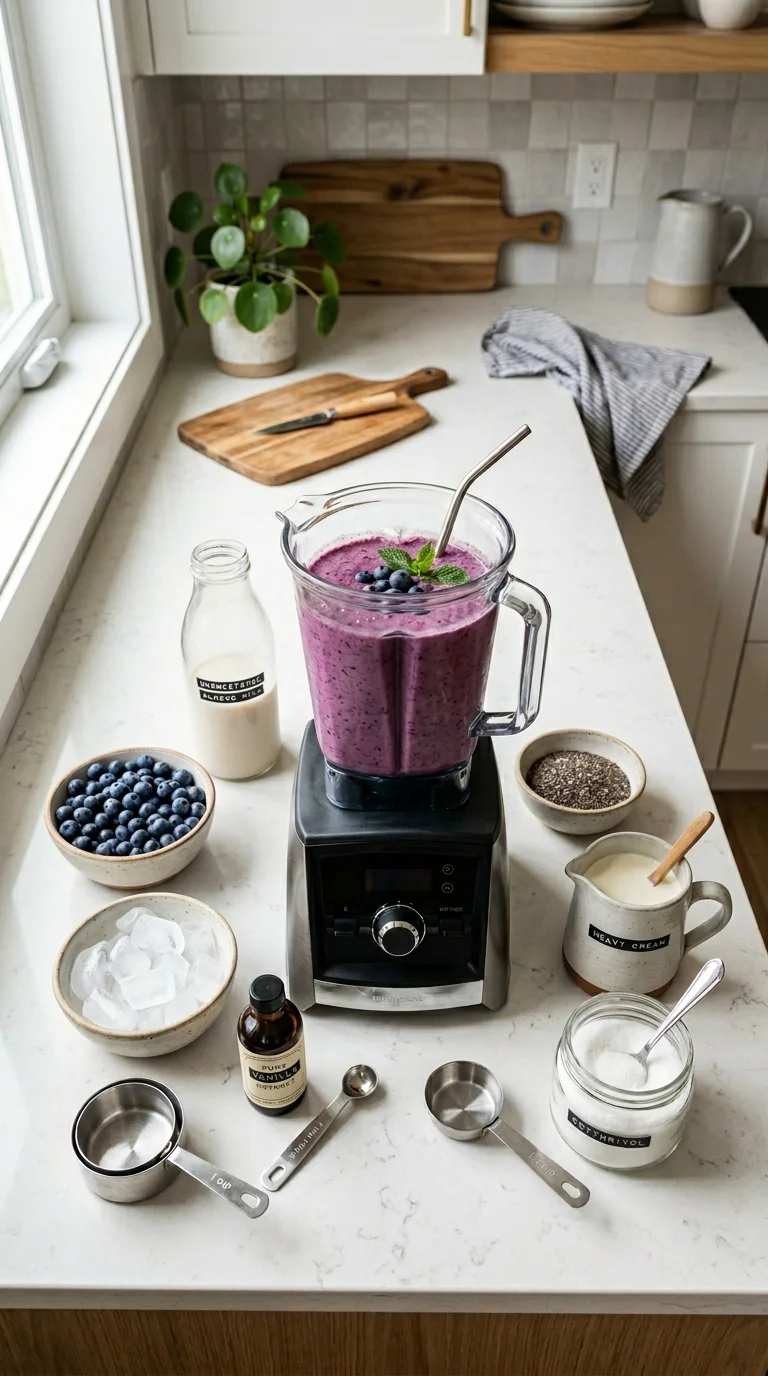 Keto Blueberry Smoothie for Stable Energy cooking