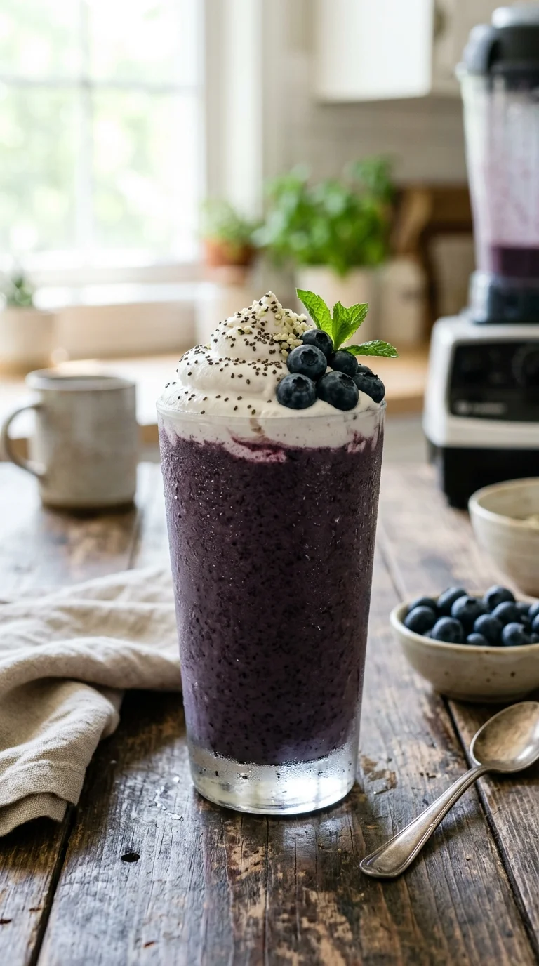 Keto Blueberry Smoothie for Stable Energy looks