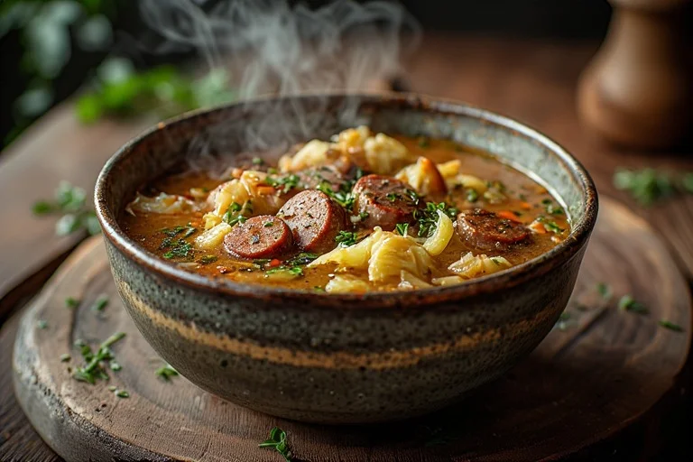 Keto Cabbage and Sausage Soup Recipe